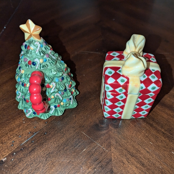 Christopher Radko Traditions Holidays Christmas Sugar Box and Creamer Tree - Picture 3 of 12